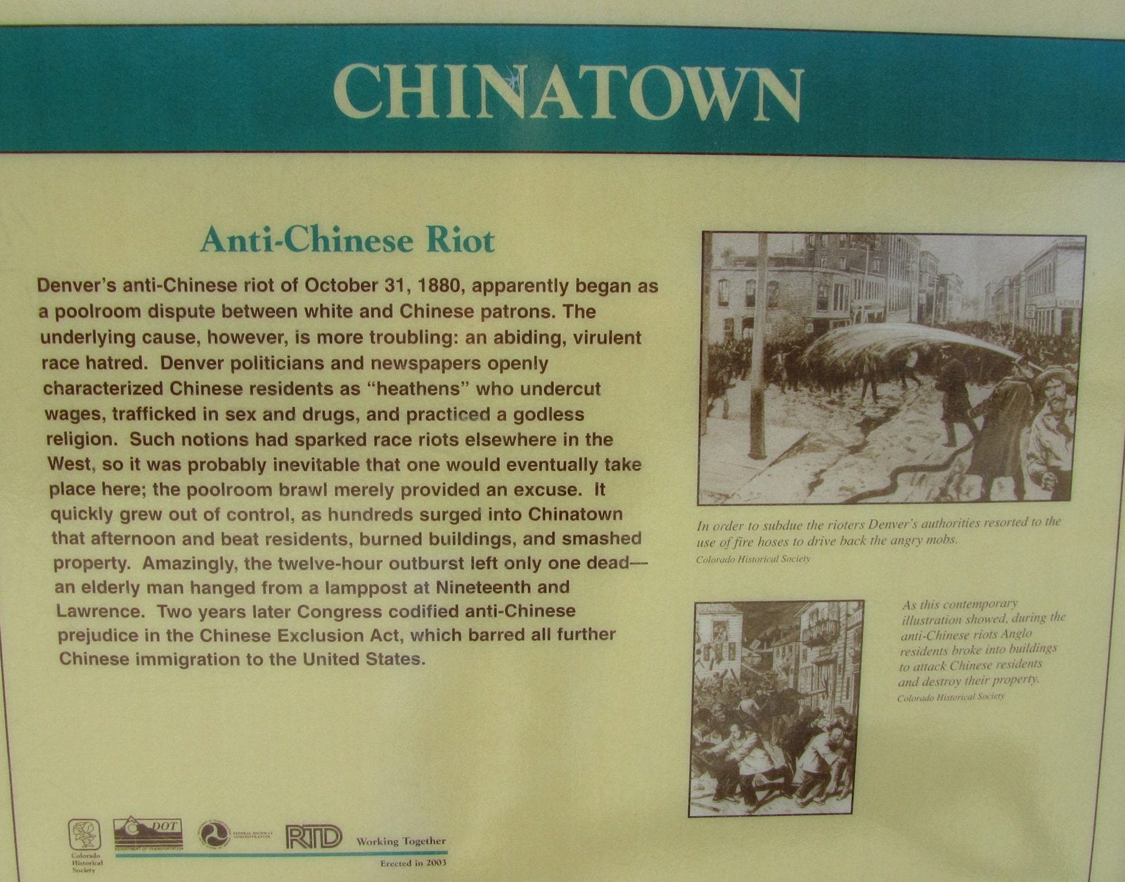 Chinatown riot, Denver, CO