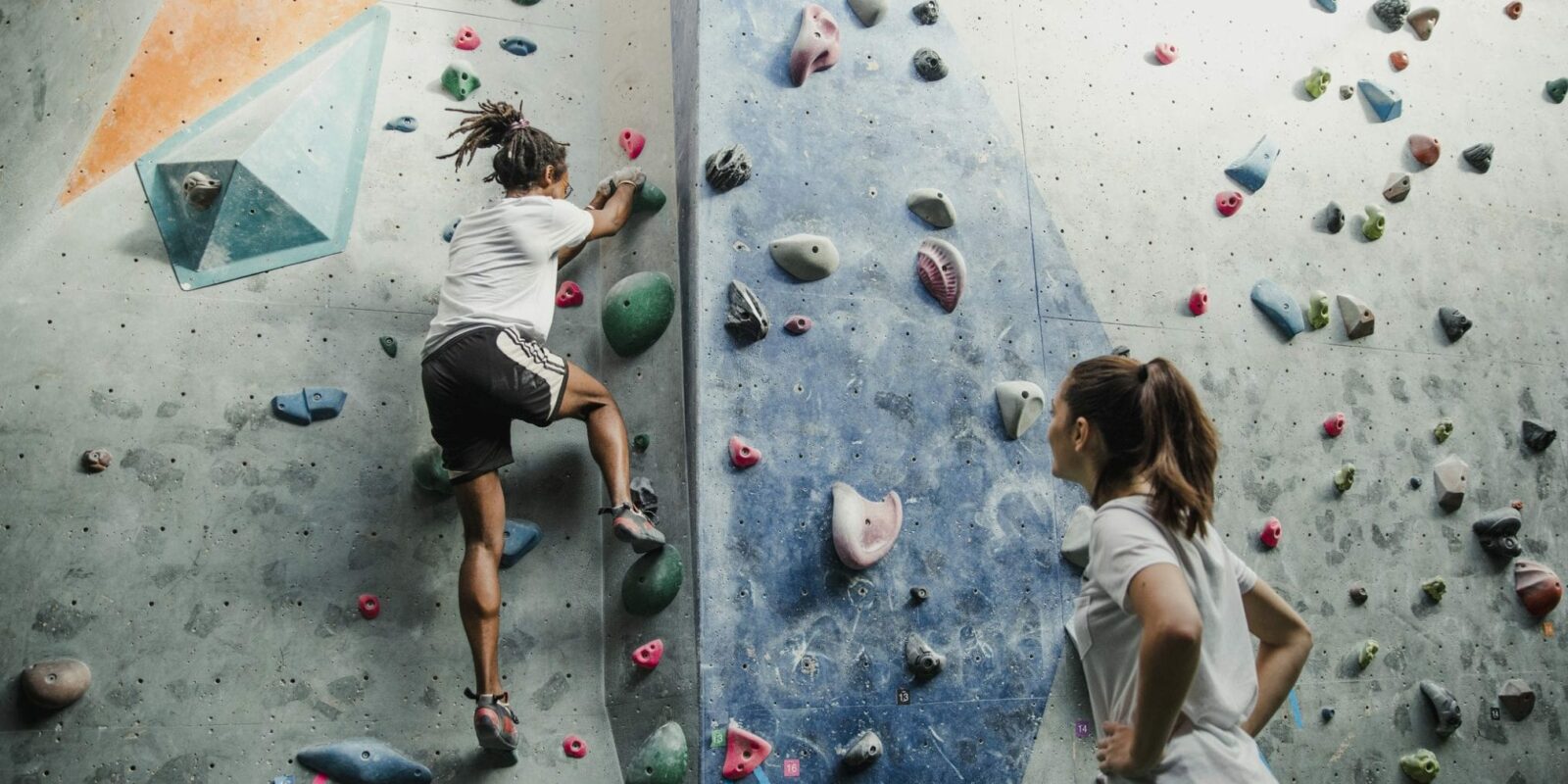 image of people climbing indoors