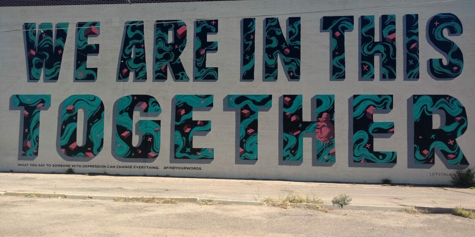 Colorado Springs Art Gallery Mural on Wall of Cottonwood Center