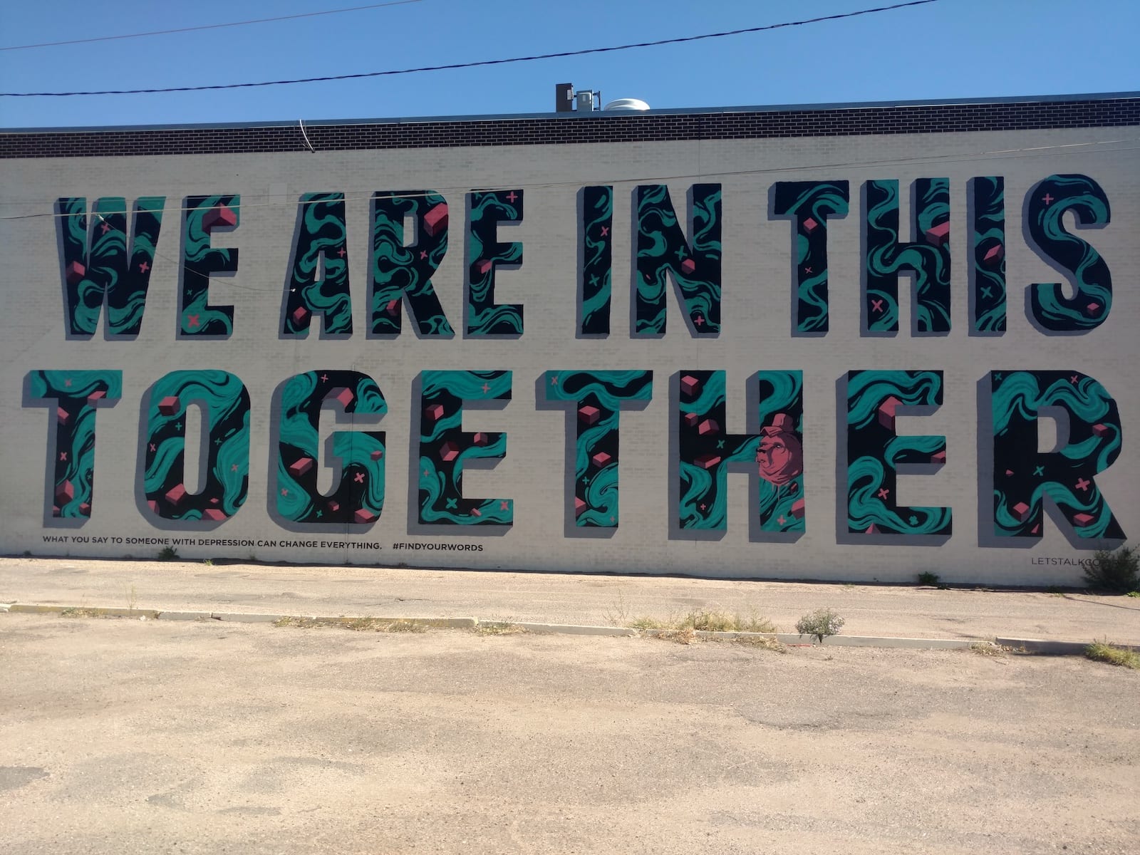 Large Mural Outside Cottonwood Center for the Arts Colorado Springs