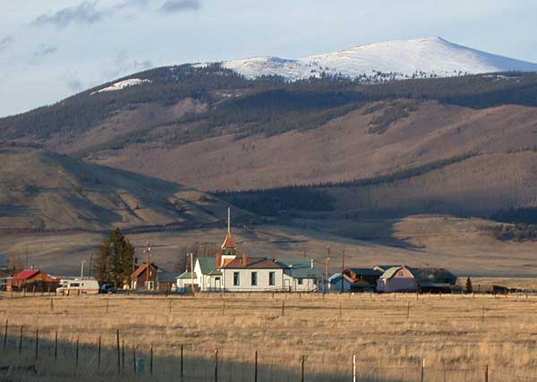 Town of Jefferson Colorado At Base of Mountains
