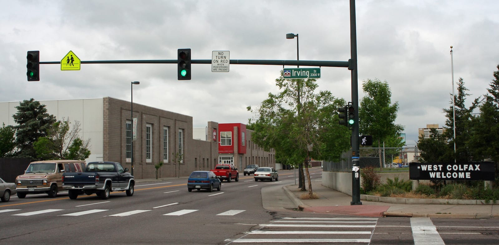 West Colfax Welcome Sign Irving Street