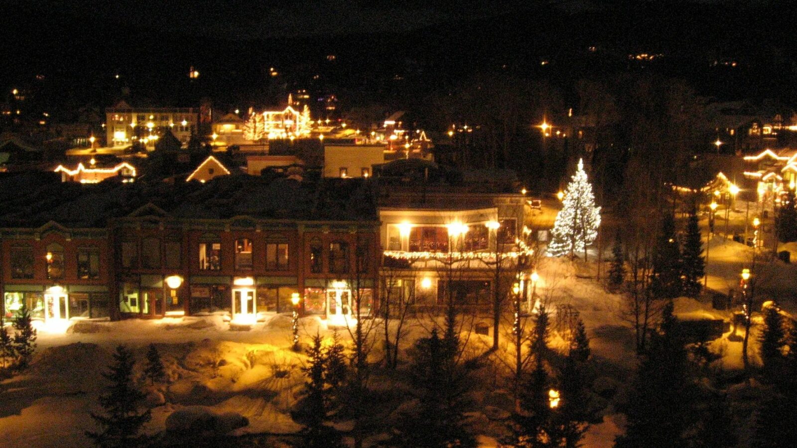 image of breckenridge at Christmas