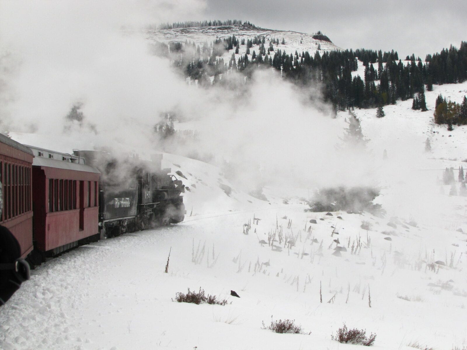 image of Cumbres and toltec train in winter