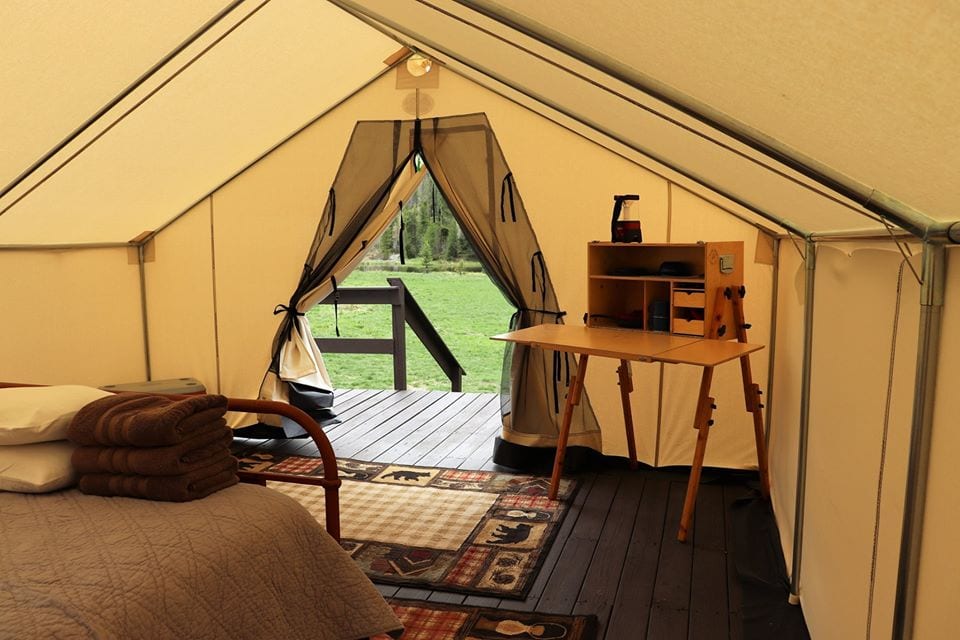 image of glamping tent at arapahoe valley ranch