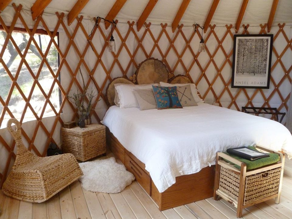 image of green sky yurt retreat