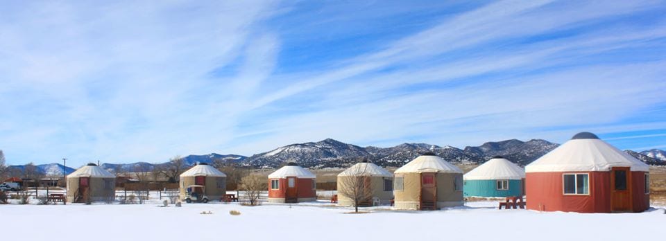 image of yurts at hot springs