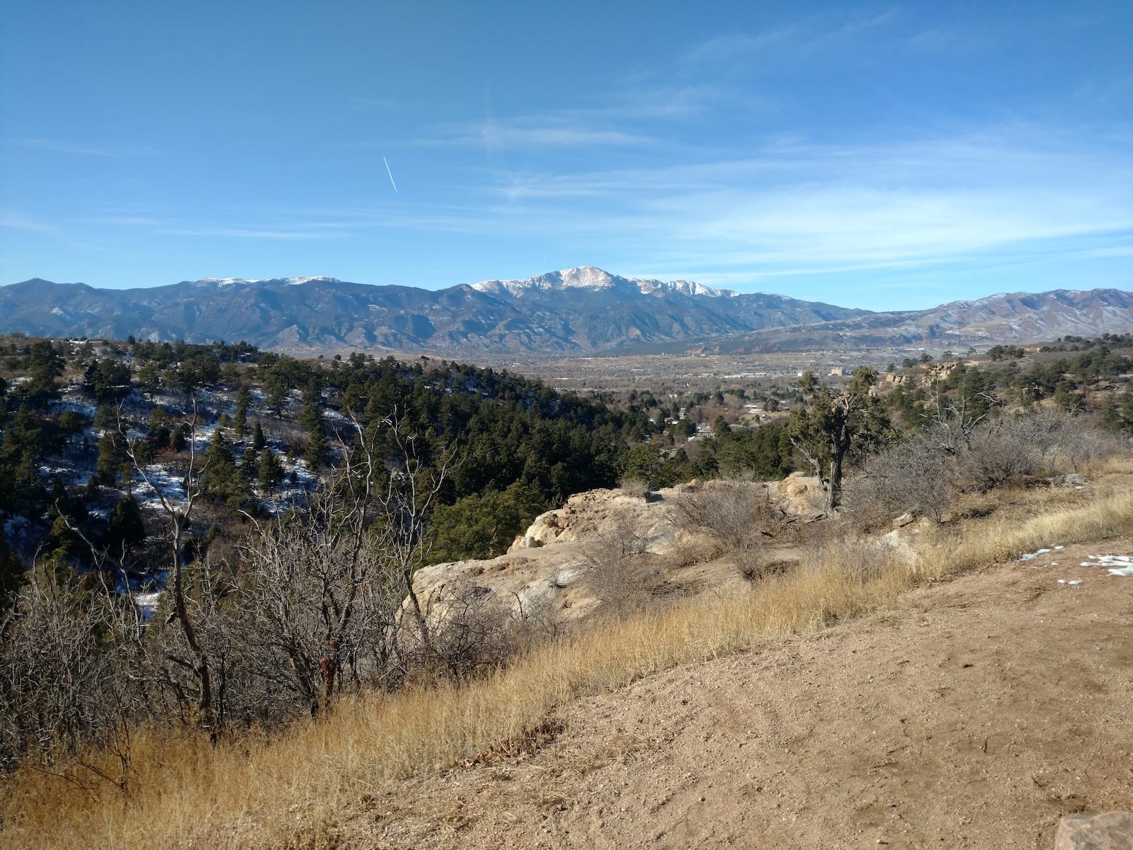 Palmer Park Pikes Peak In Distance Colorado Springs