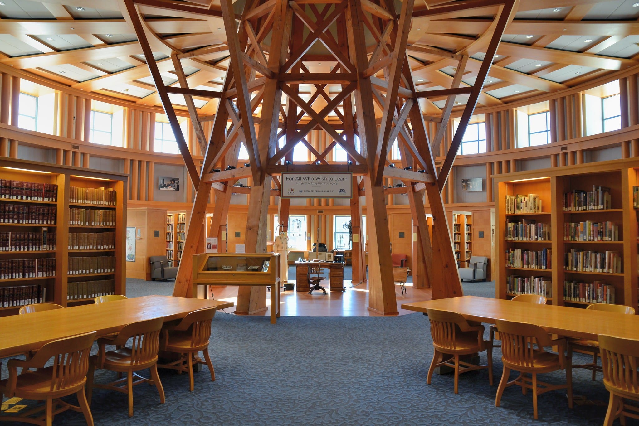 image of inside of denver public library