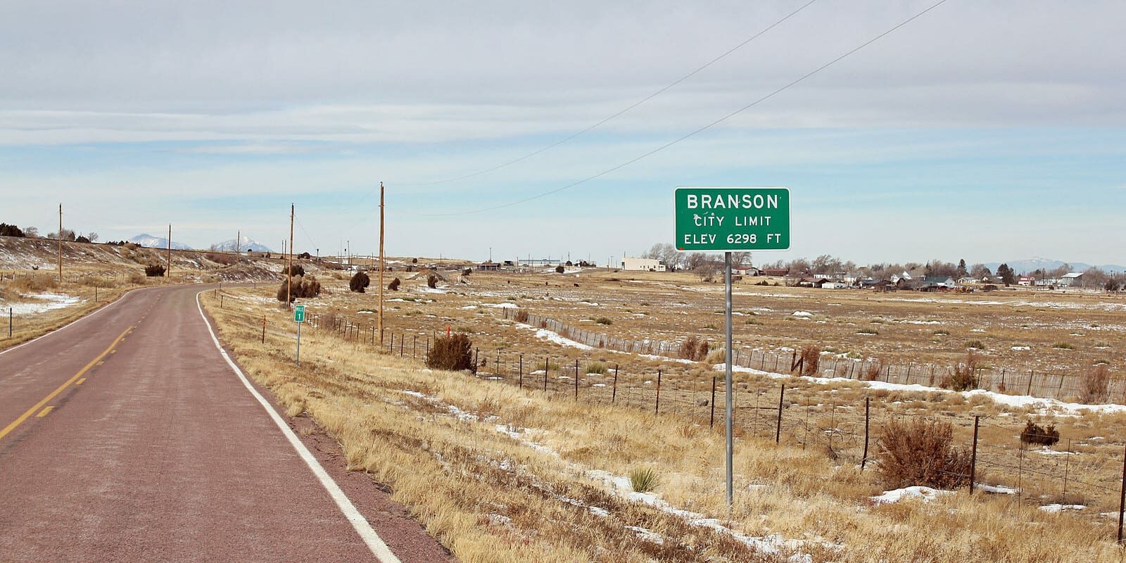 Branson CO City Limit Sign on Colorado State Highway 389