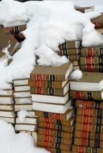 Colorado Law Books in Snow