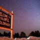 Colorful Colorado Sign Night Sky Stars