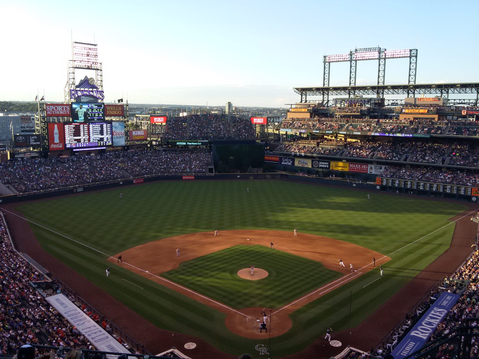 Snow at Baseball Stadiums - Coors Field Opening Day Snow