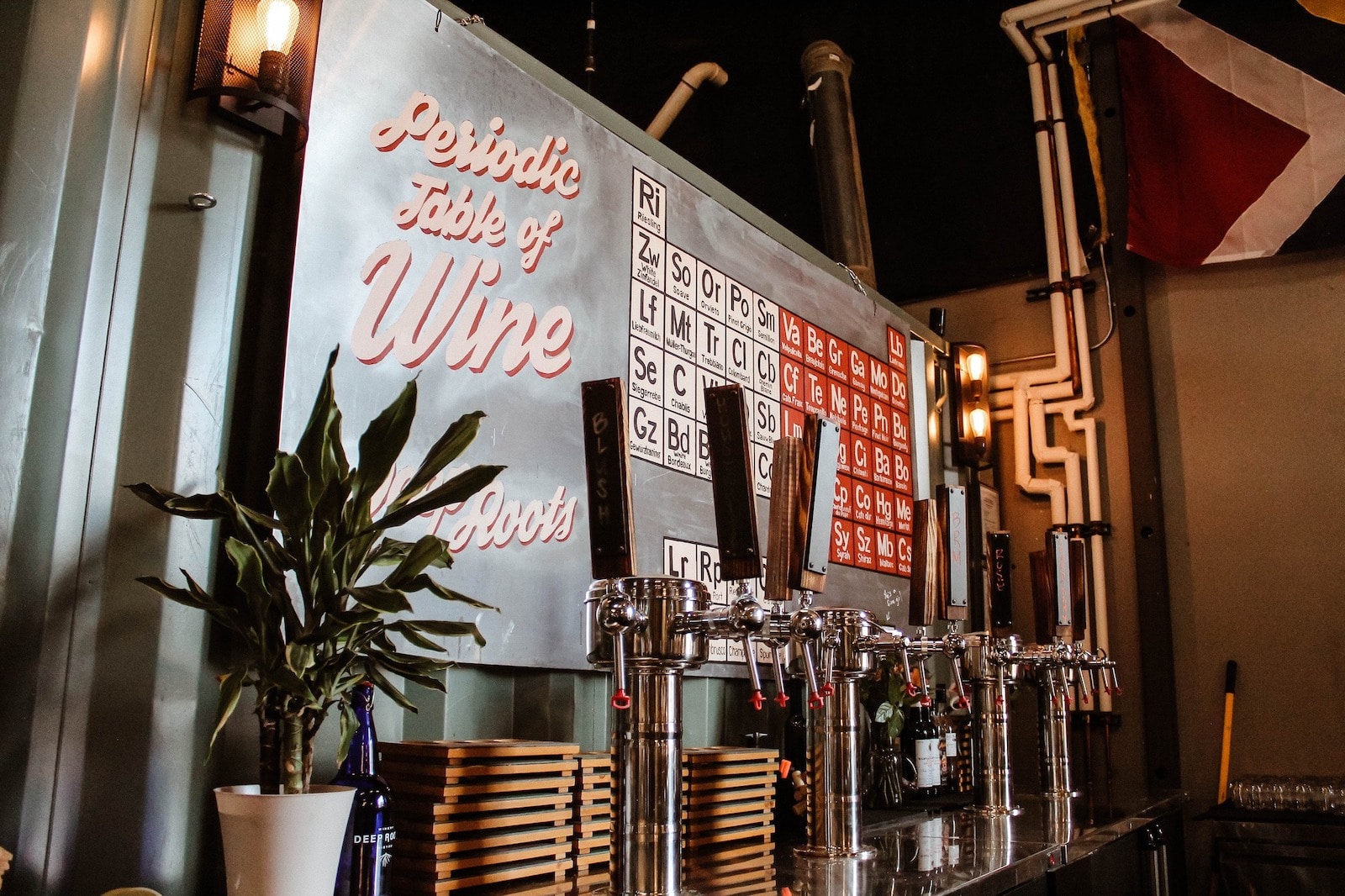 Image of the wine tap at Deep Roots Winery and Bistro in Denver, Colorado