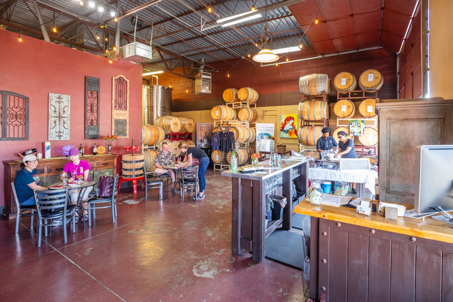 Image of the wine room at Kingman Estates Winery in Denver, Colorado