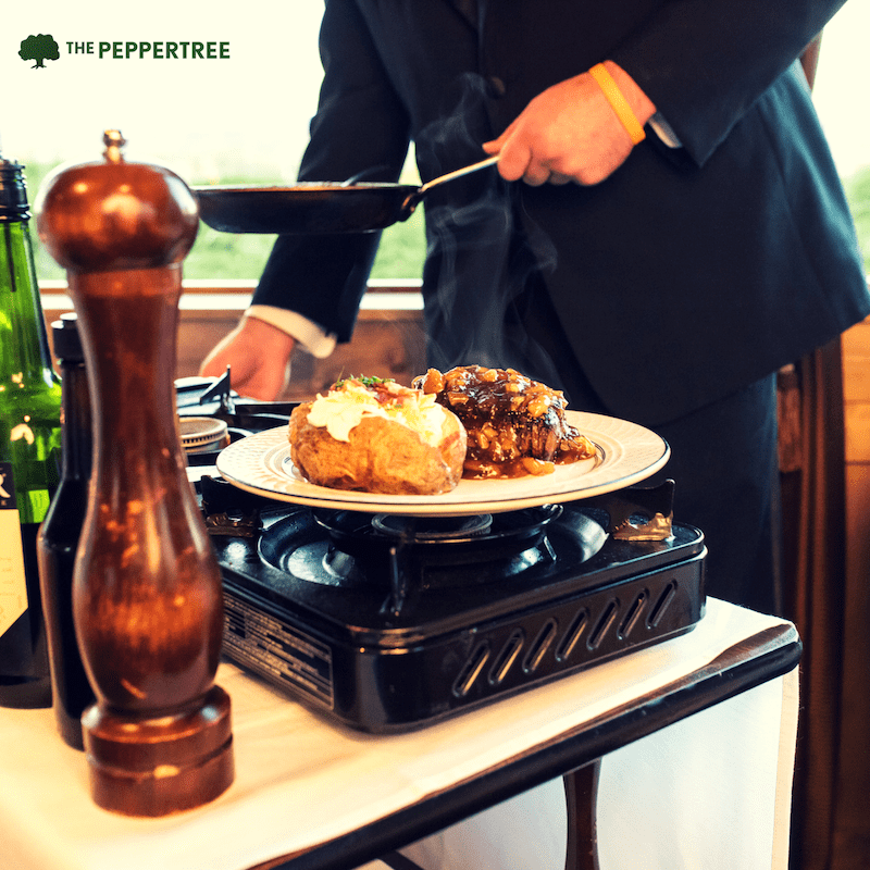 cooking filet mignon, peppertree steakhouse, colorado springs
