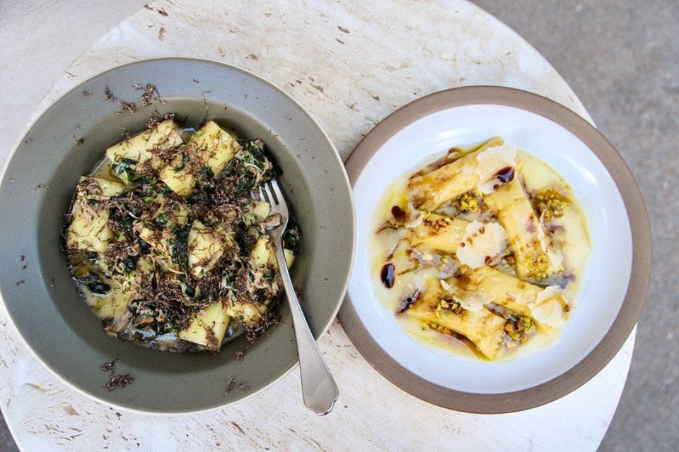 pasta dishes from tavernetta