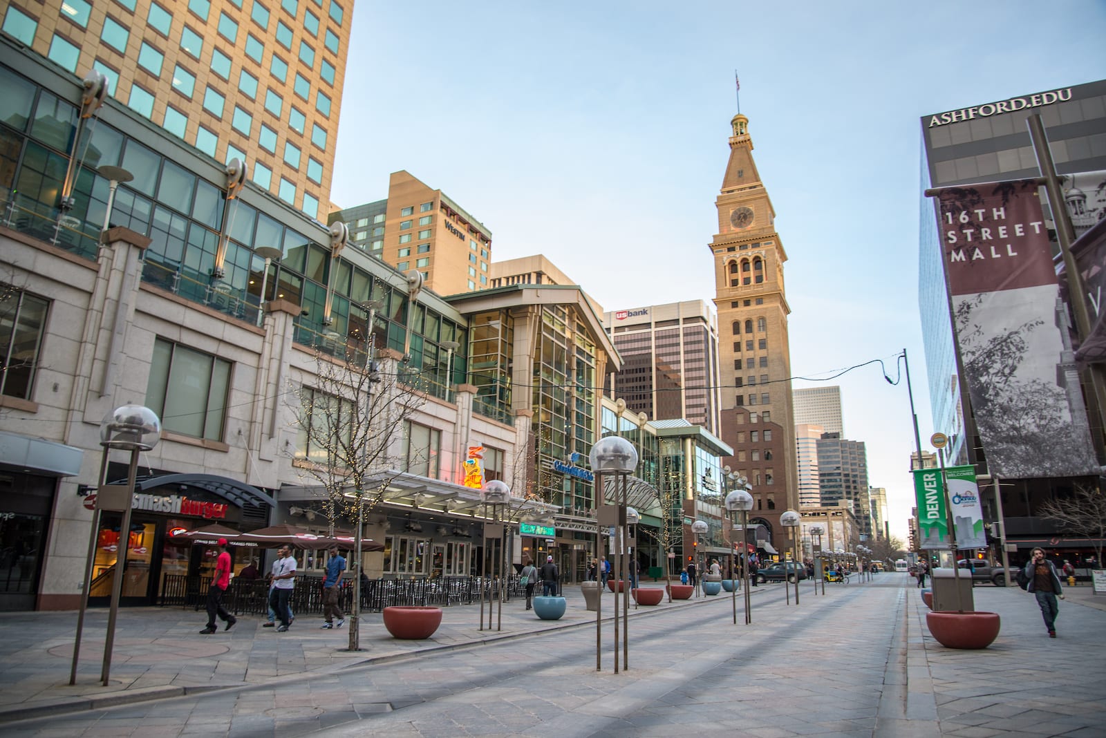 16th Street Mall Downtown Denver Co Pedestrian Promenade