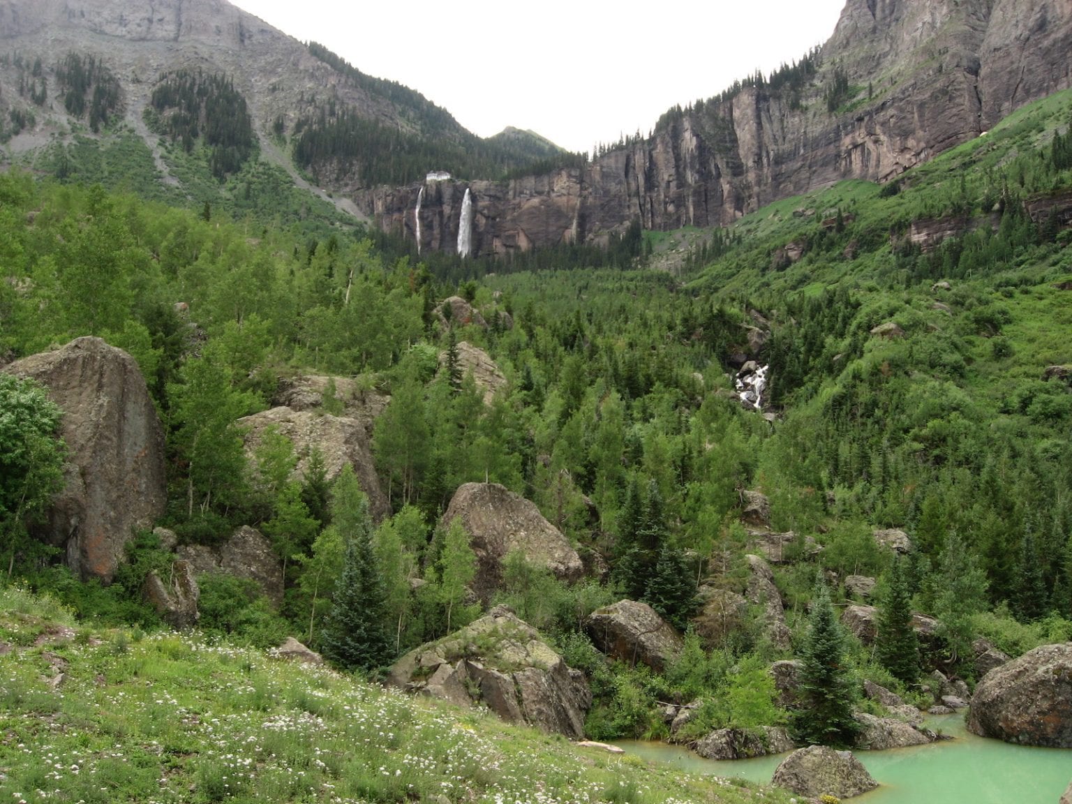 Bridal Veil Falls Telluride, CO Hiking Trail to Waterfall
