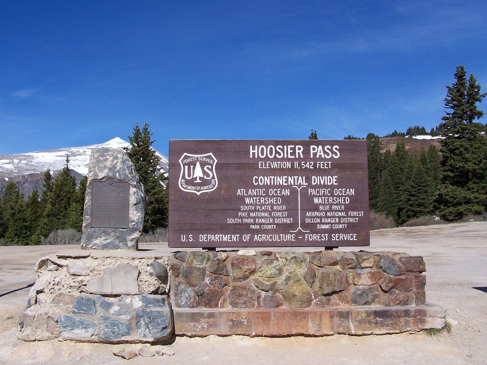 Hoosier Pass sign, CO