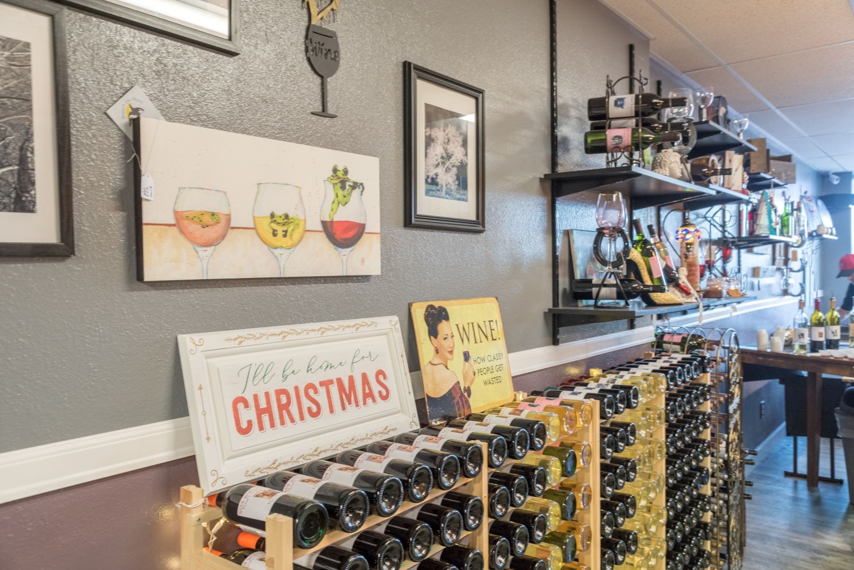 tasting room at reds wine boutique