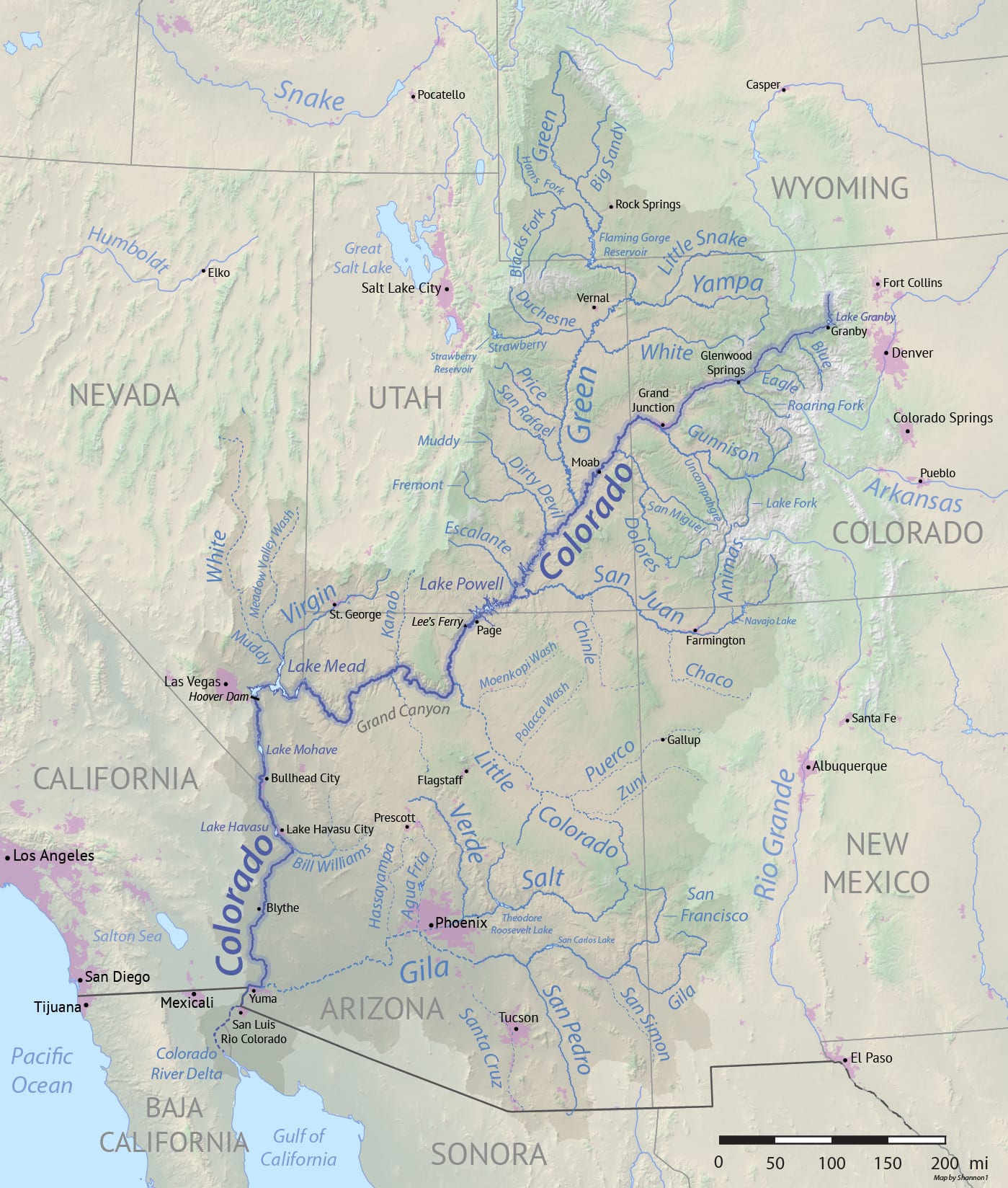 Colorado S Major Rivers List And Map Of Largest Rivers In Co