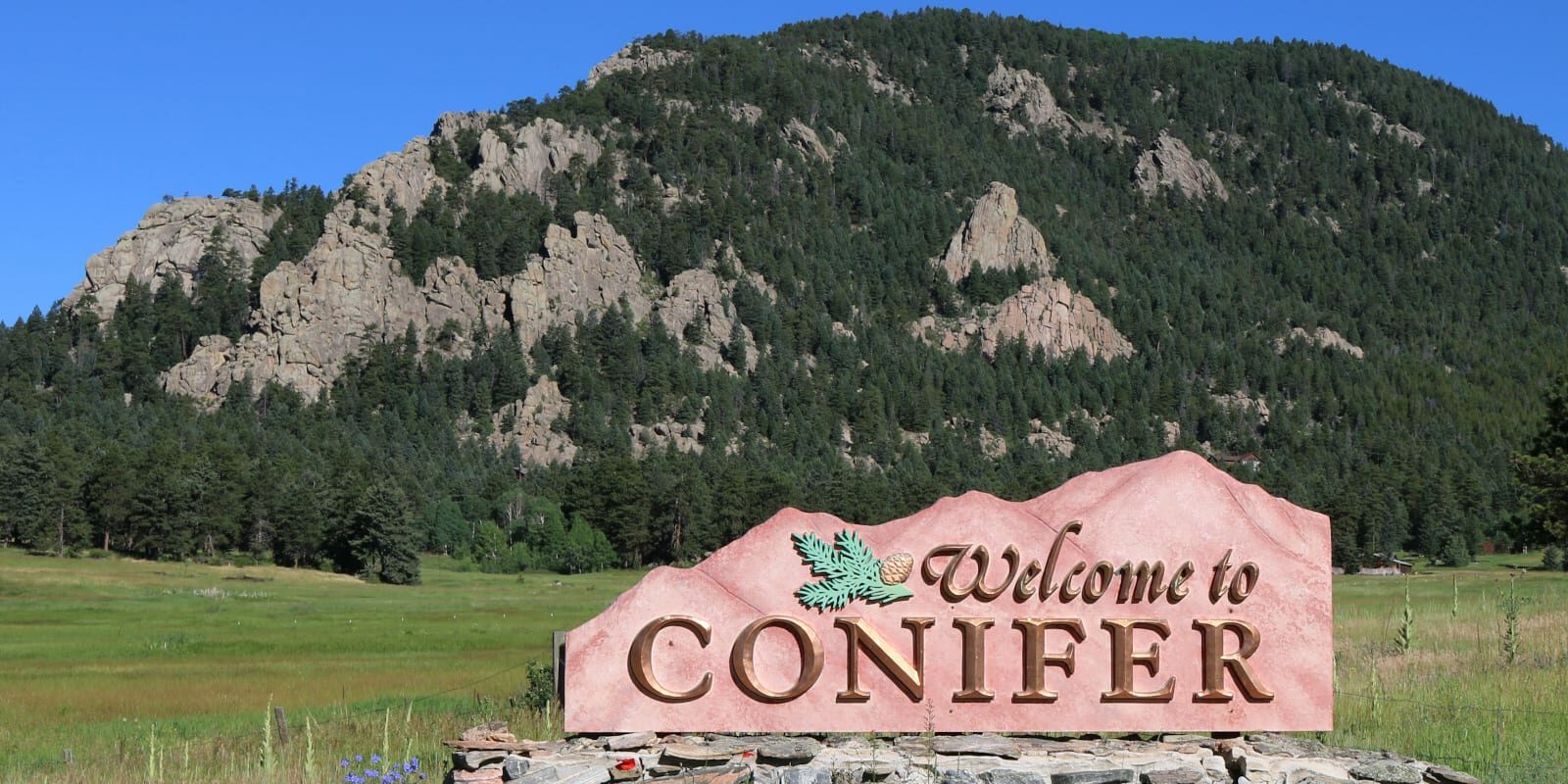 Conifer Colorado Welcome Sign