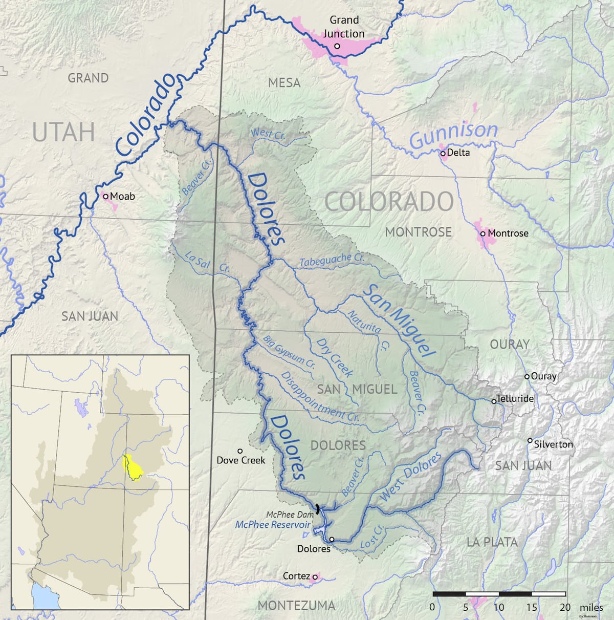 Colorado River On World Map