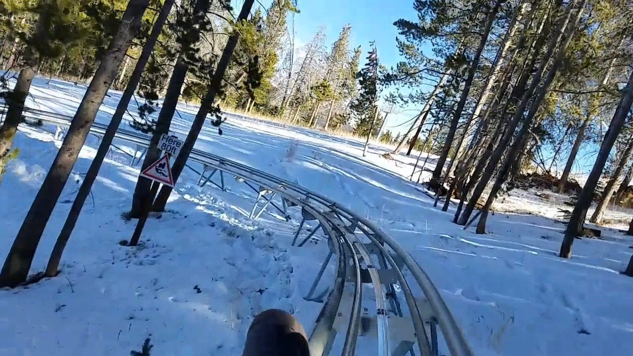 Forest Flyer Mountain Coaster Vail CO Winter