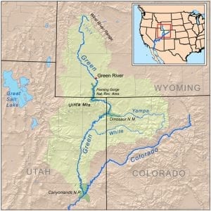 Green River Map Watershed Basin