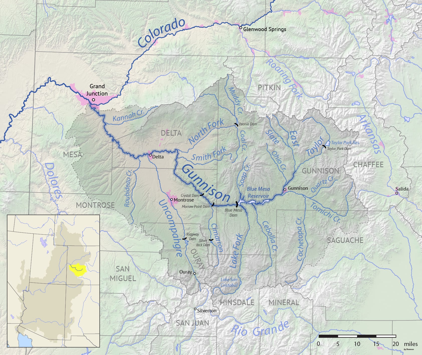 Colorado River World Map