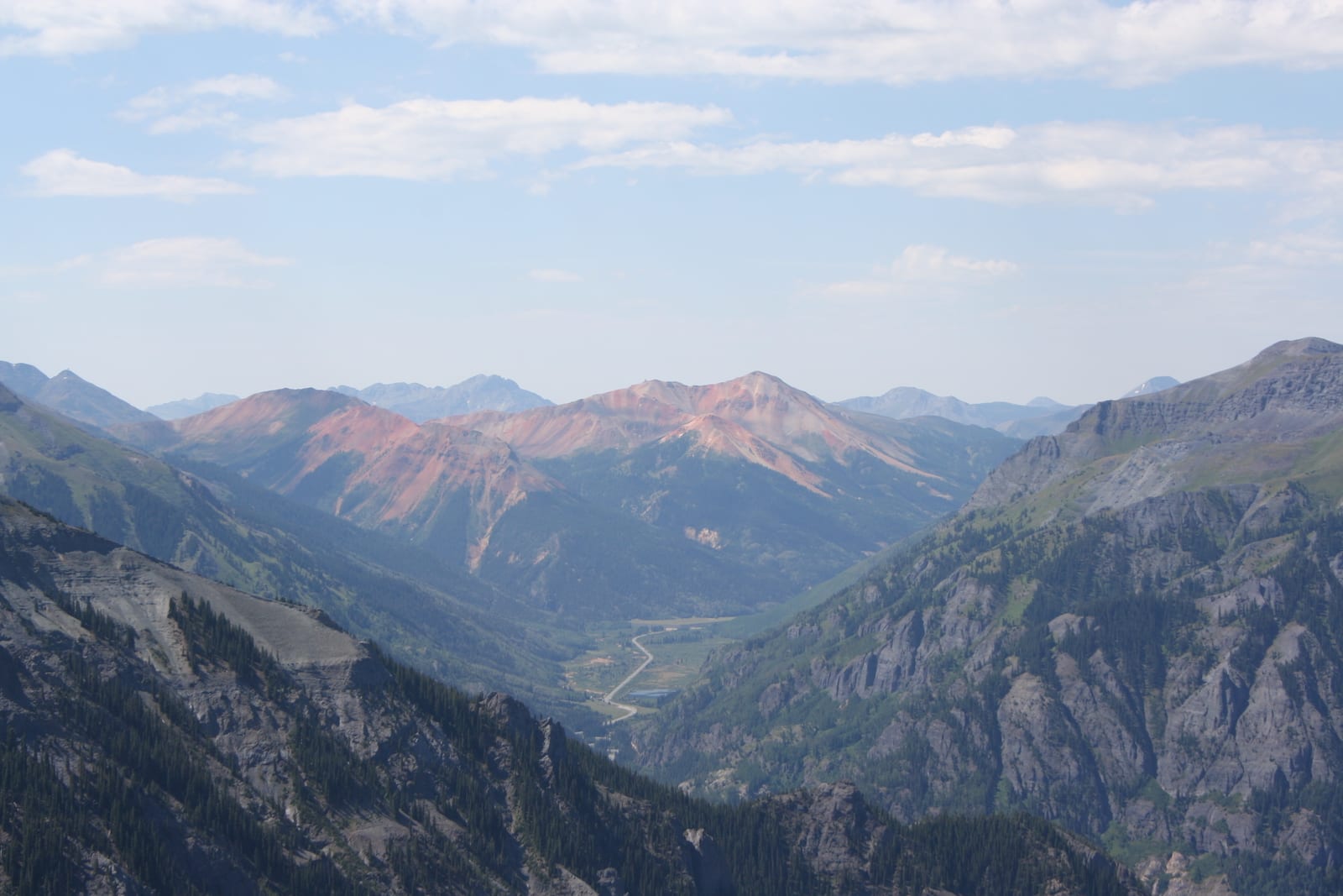 Red Mountain, Ironton Park and Million Dollar Highway Aerial View Colorado