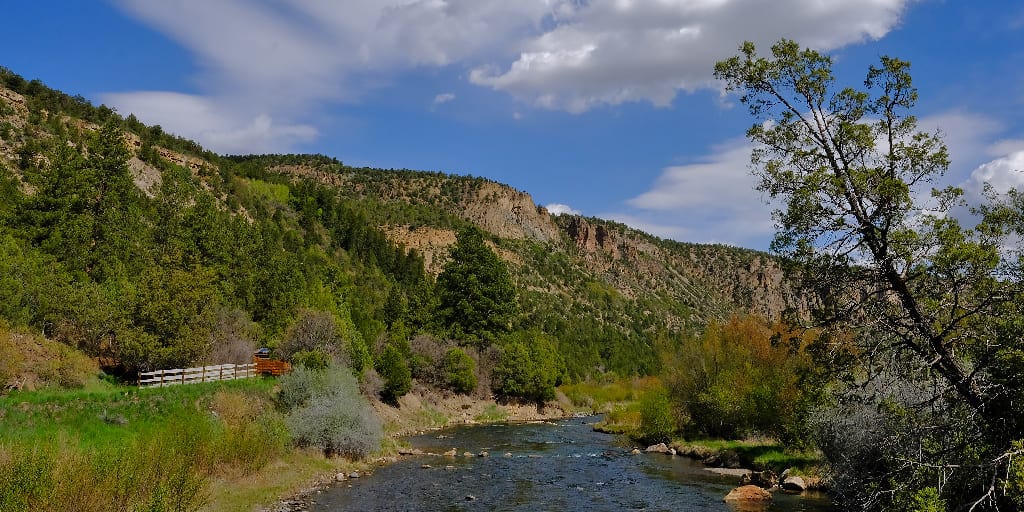 Uncompaghre River at Pa Co Chu Puck Campground Ridgway State Park Colorado