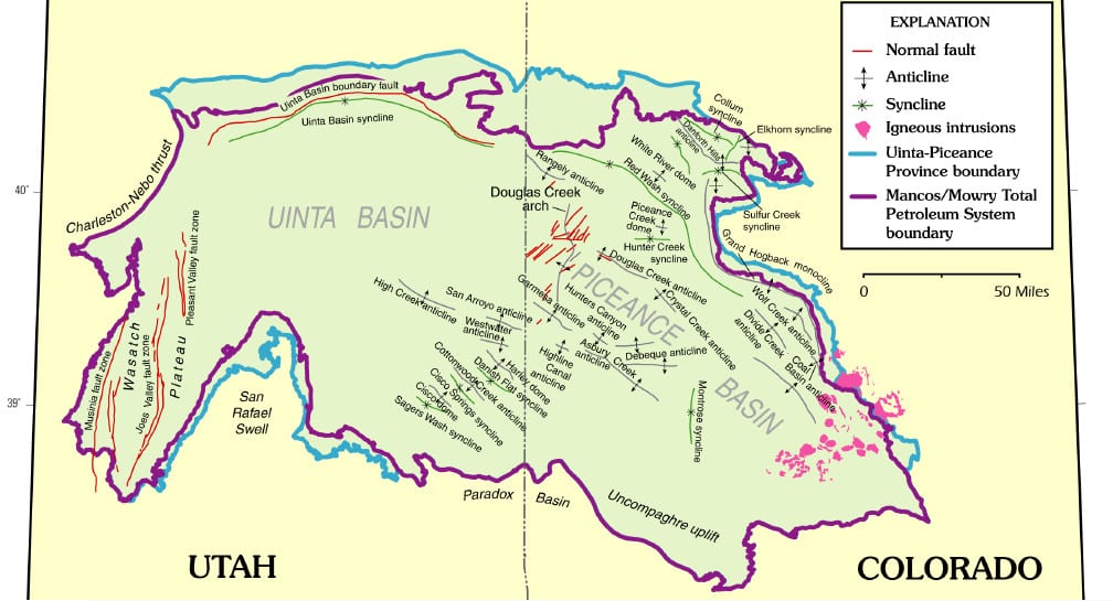 Uinta and Piceance Basins Geologic Map