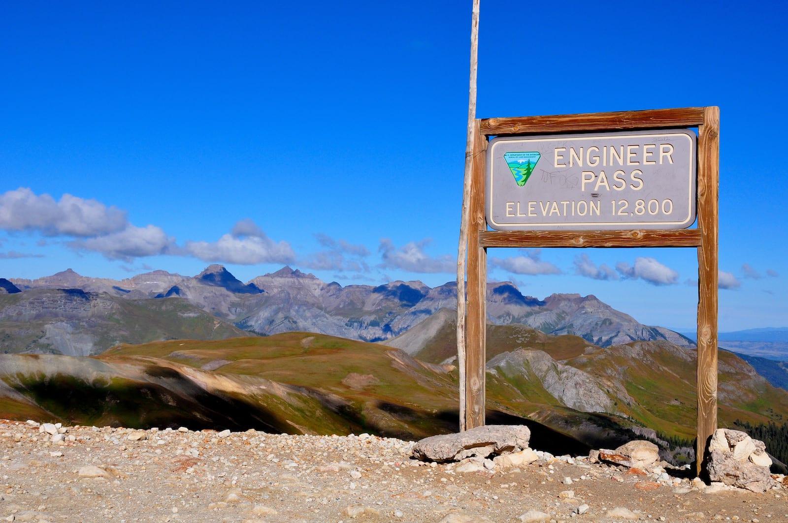 Engineer Pass sign, Colorado