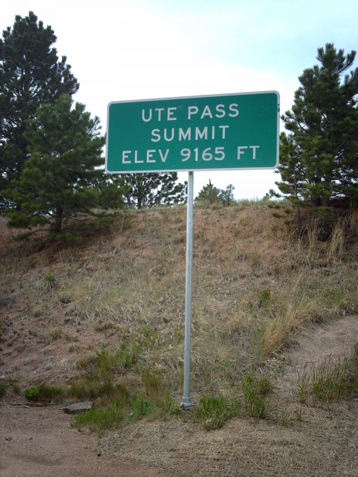 Ute Pass Summit sign, CO