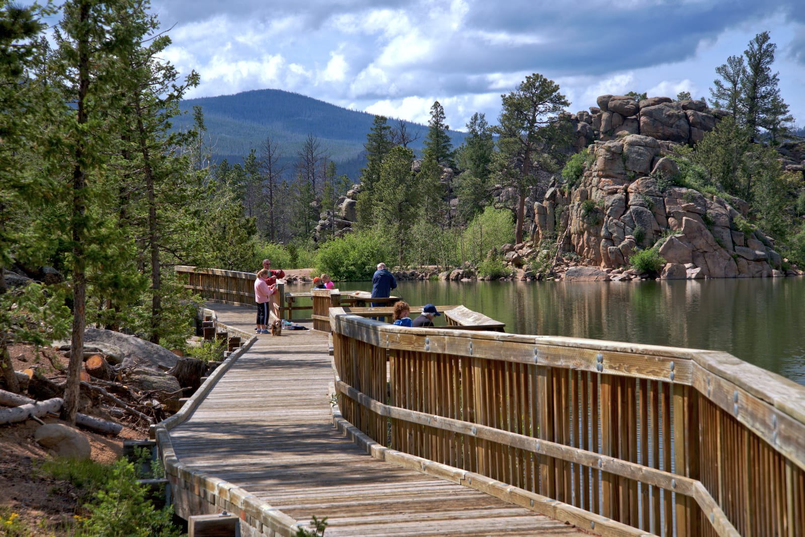 Bellaire Lake Red Feather Lakes Colorado Boardwalk