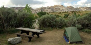 Tent Green River Campground Dinosaur National Monument Utah