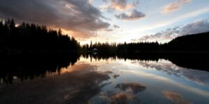 Camping near Telluride CO Alta Lakes Evening