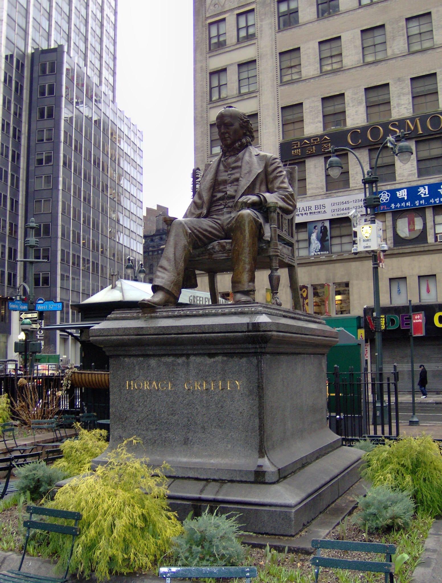 Horace Greeley Statue Greeley Square Colorado