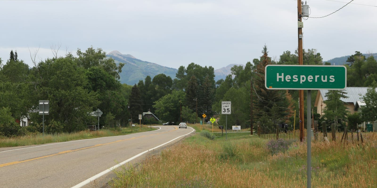 Hesperus Colorado Sign