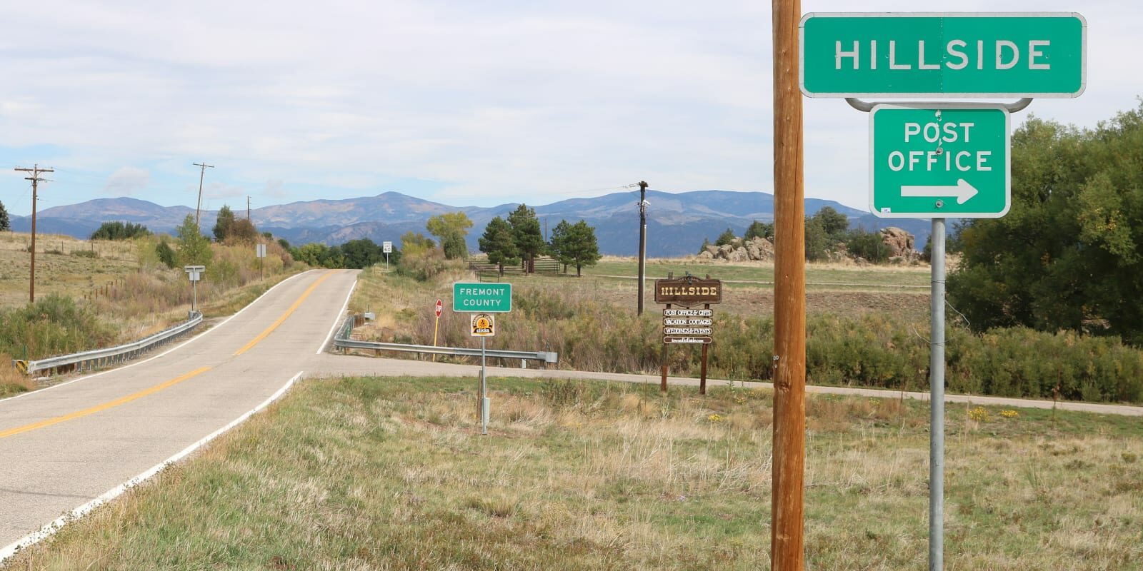 Hillside CO Sign Highway 69