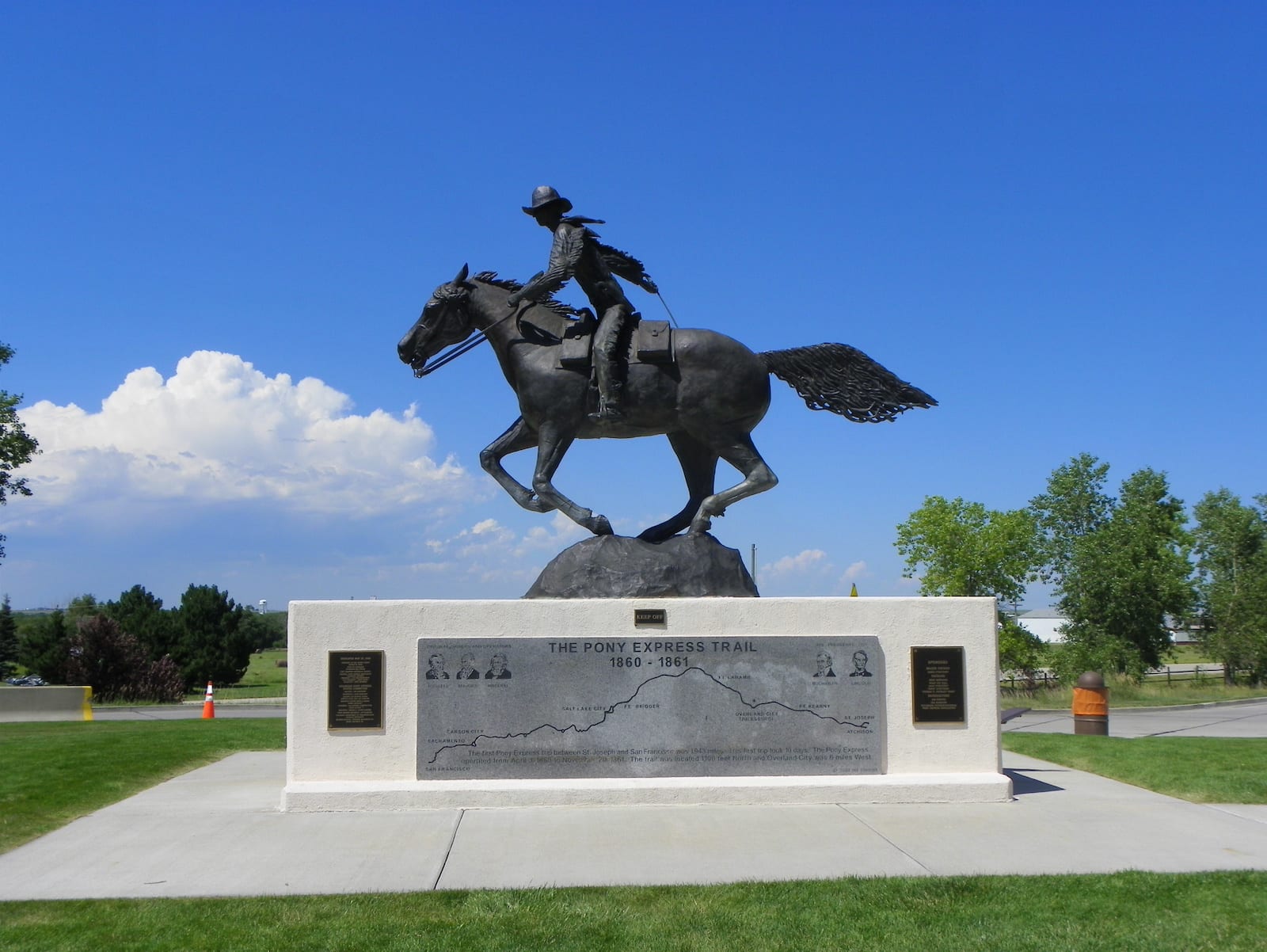 Julesburg CO Pony Express Trail Statue