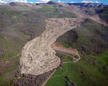 West Salt Creek Landslide 2014 Aerial View