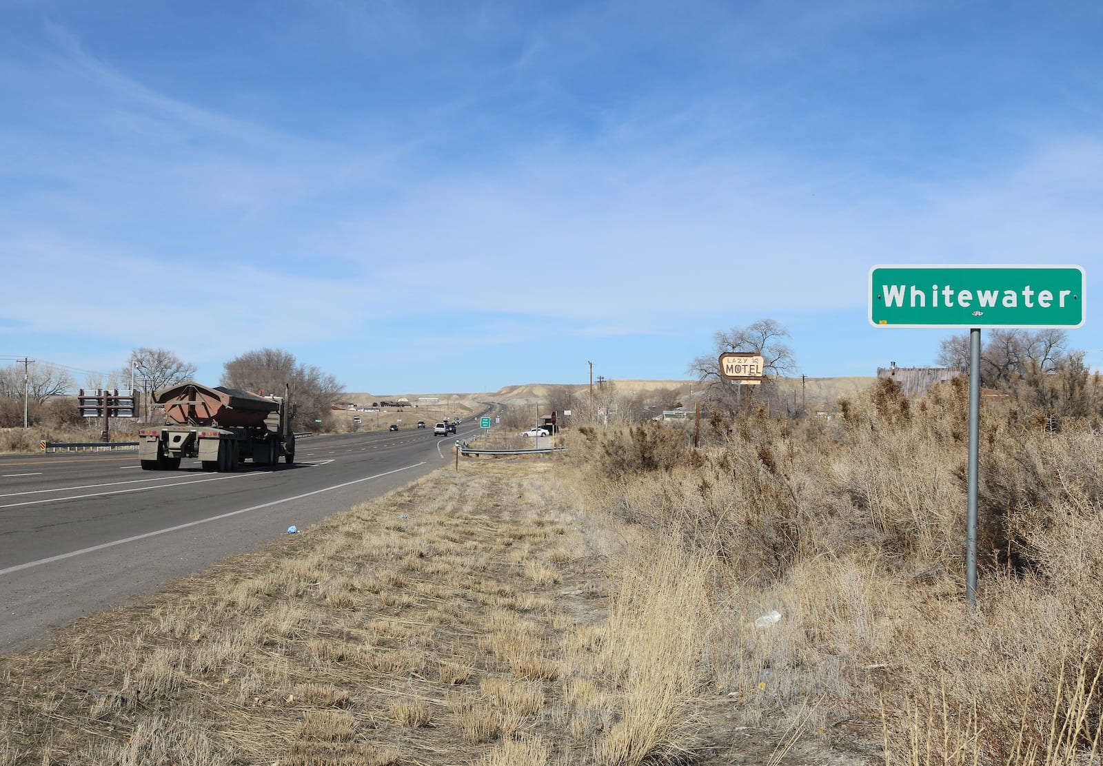 Whitewater CO Sign Highway 50