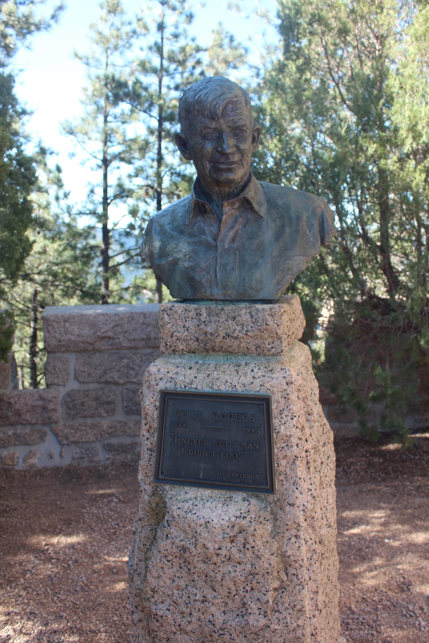 Will Rogers Shrine of the Sun Colorado Springs Will Rogers Sculpture