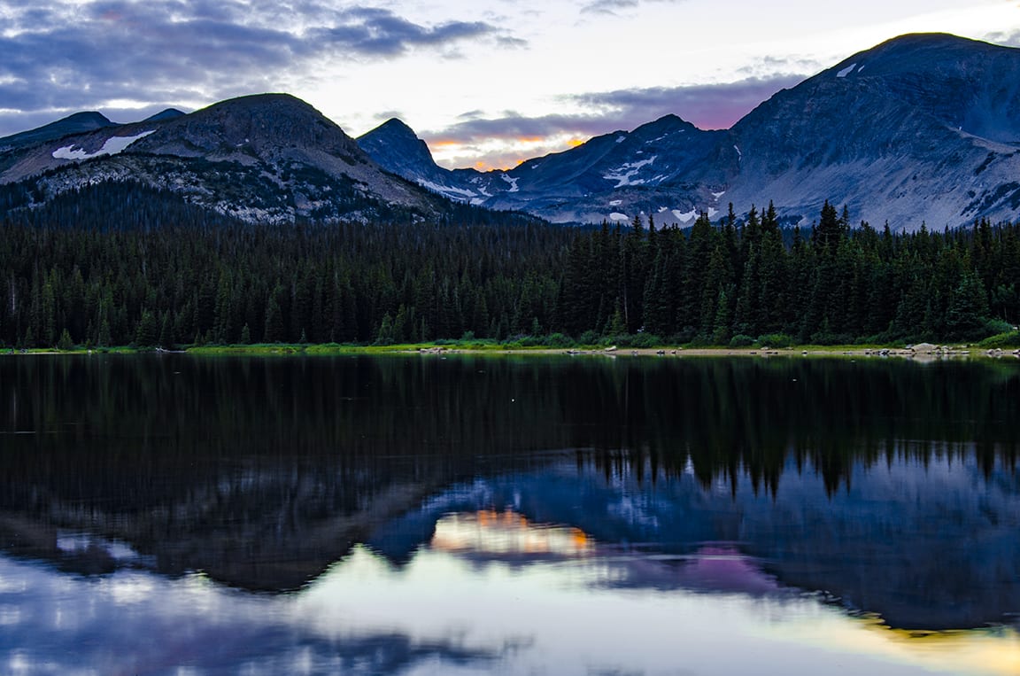 Brainard Lake Sunset Indian Peaks Wilderness