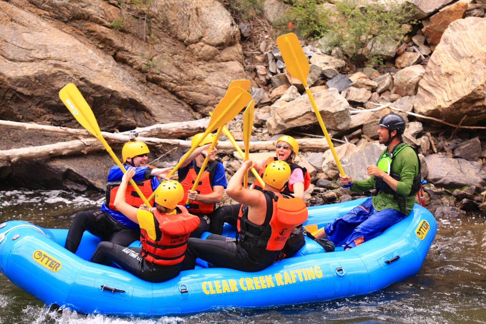 Clear Creek Whitewater Rafting Idaho Springs CO Paddles High Five