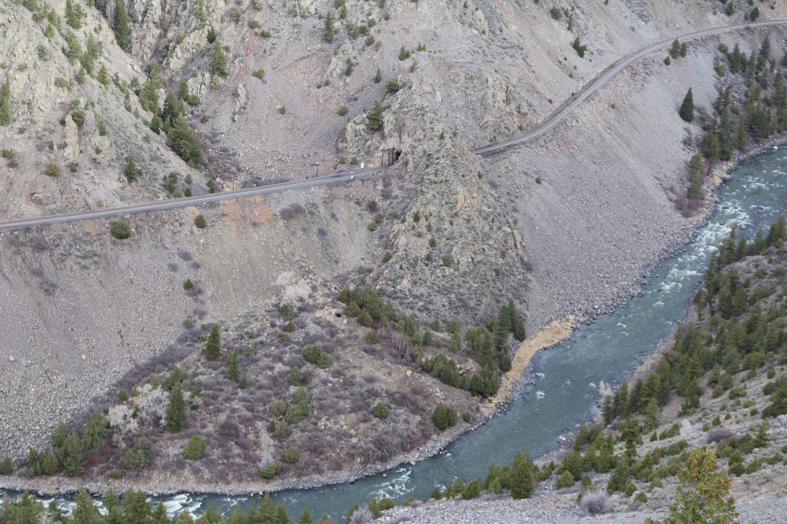 Colorado River and Highway 40 through Gore Canyon Colorado