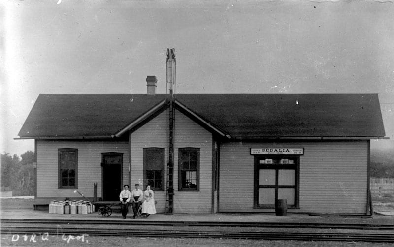 Depot Kereta Api Denver dan Rio Grande Sedalia CO Sekitar tahun 1890